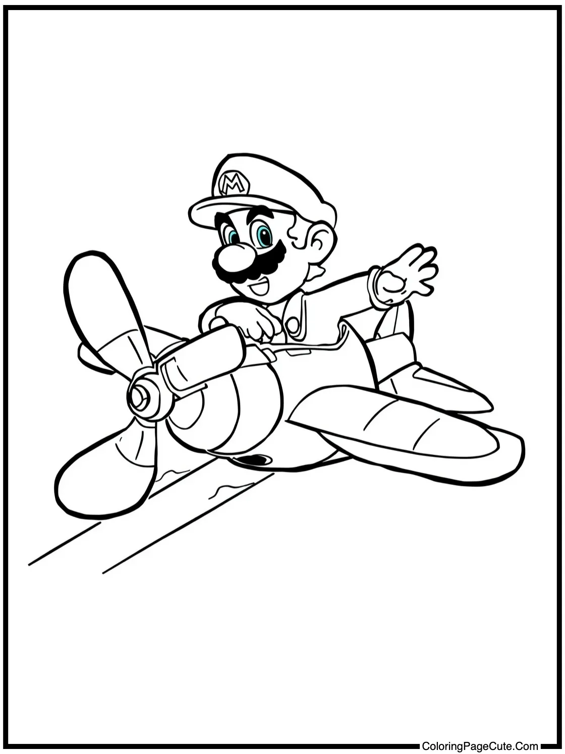 Propeller Mario flying