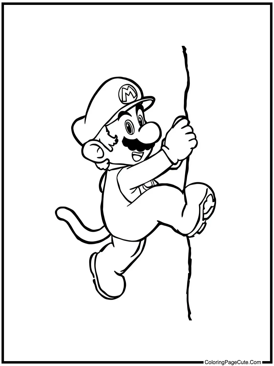 Cat Mario climbing