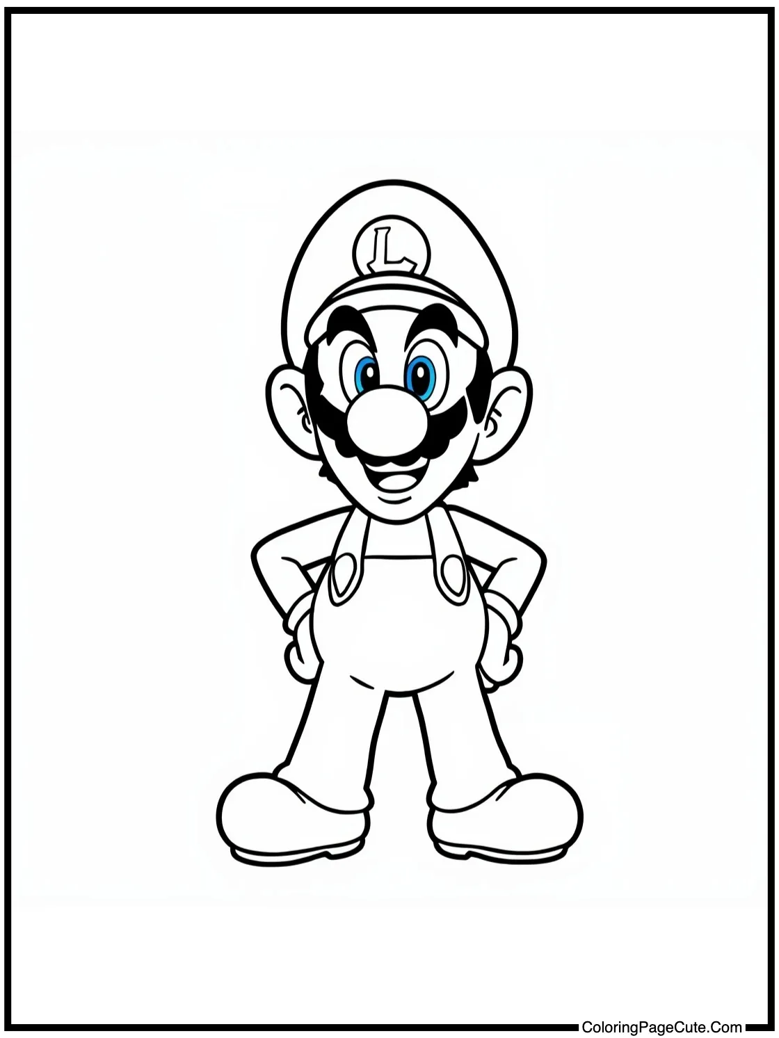 Waluigi posing proudly