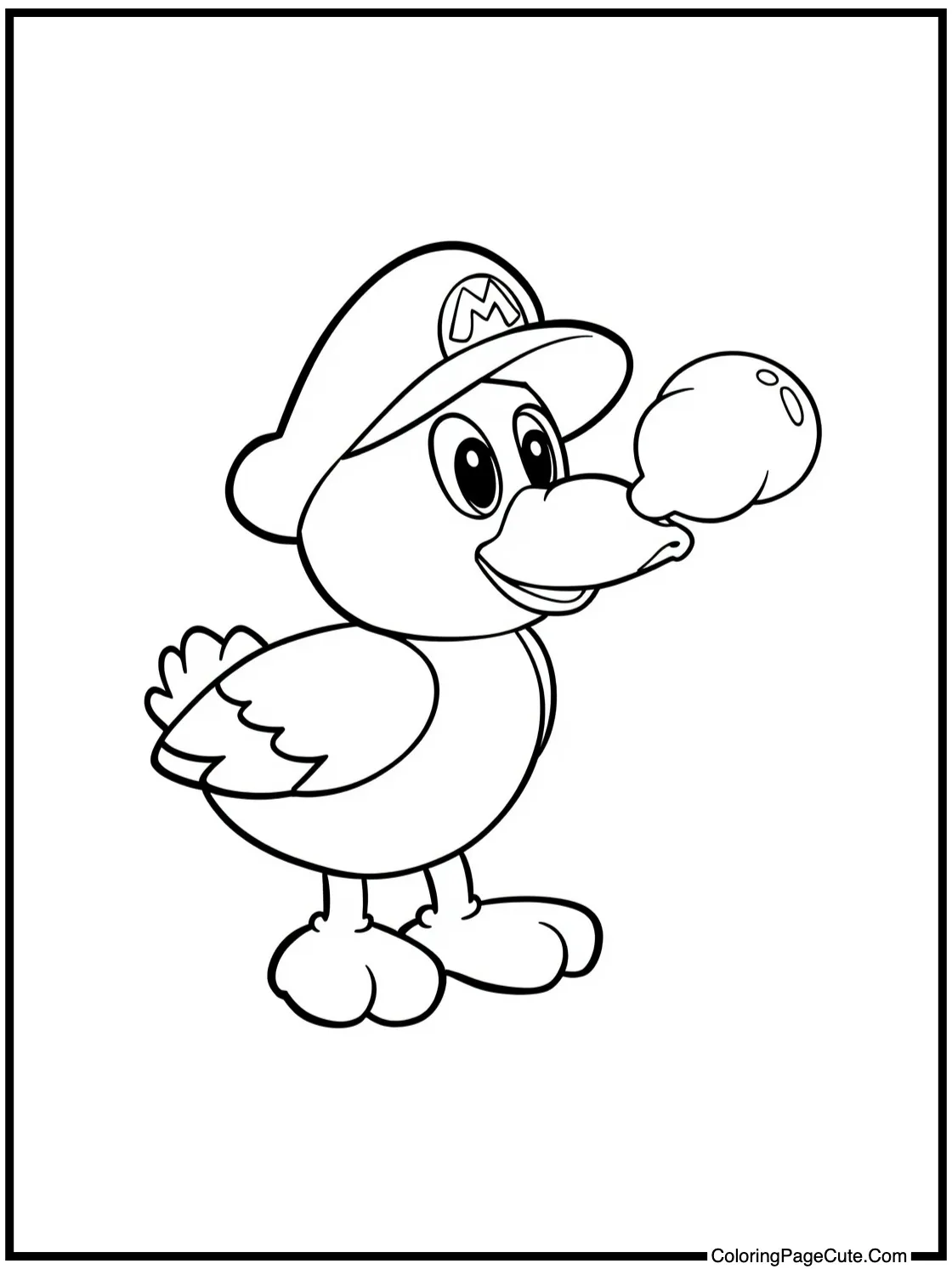 Birdo blowing bubbles