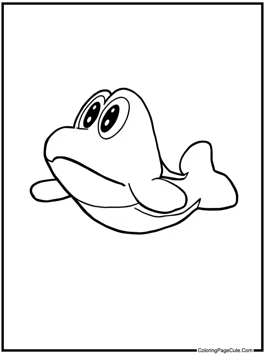 Blooper swimming gracefully