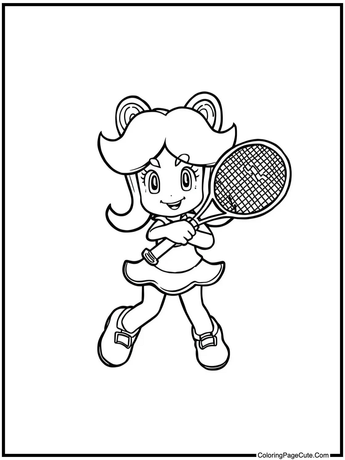 Daisy playing tennis