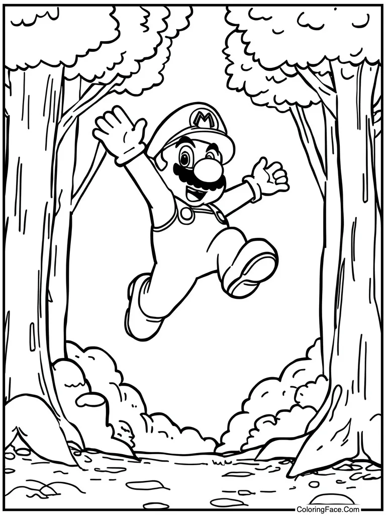 Red hero jumping high