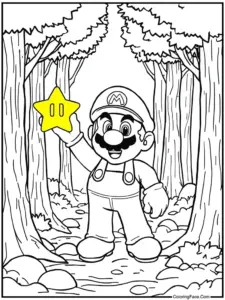 Super Mario Coloring Pages For Adults