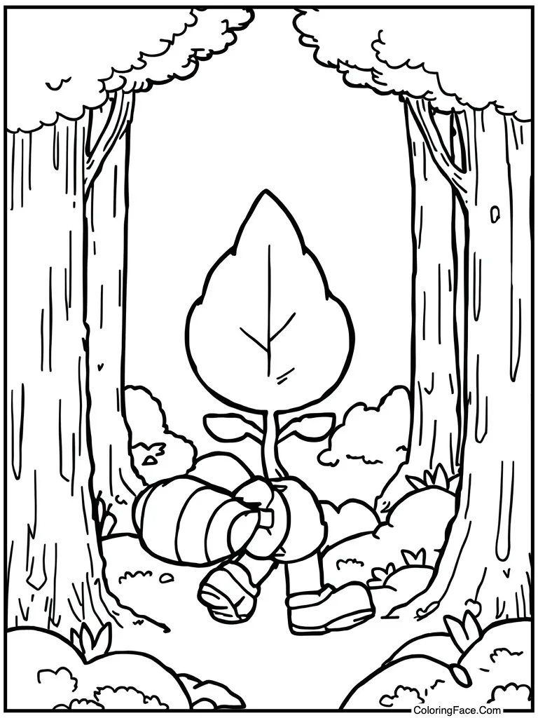 Leaf with raccoon tail