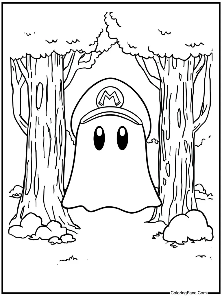 Ghost covering shy face