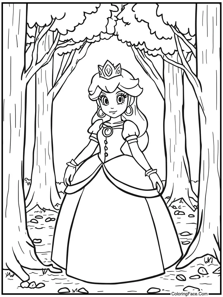 Princess in pink gown