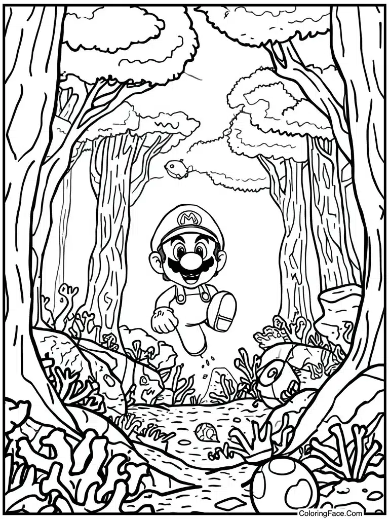 Underwater coral reef scene