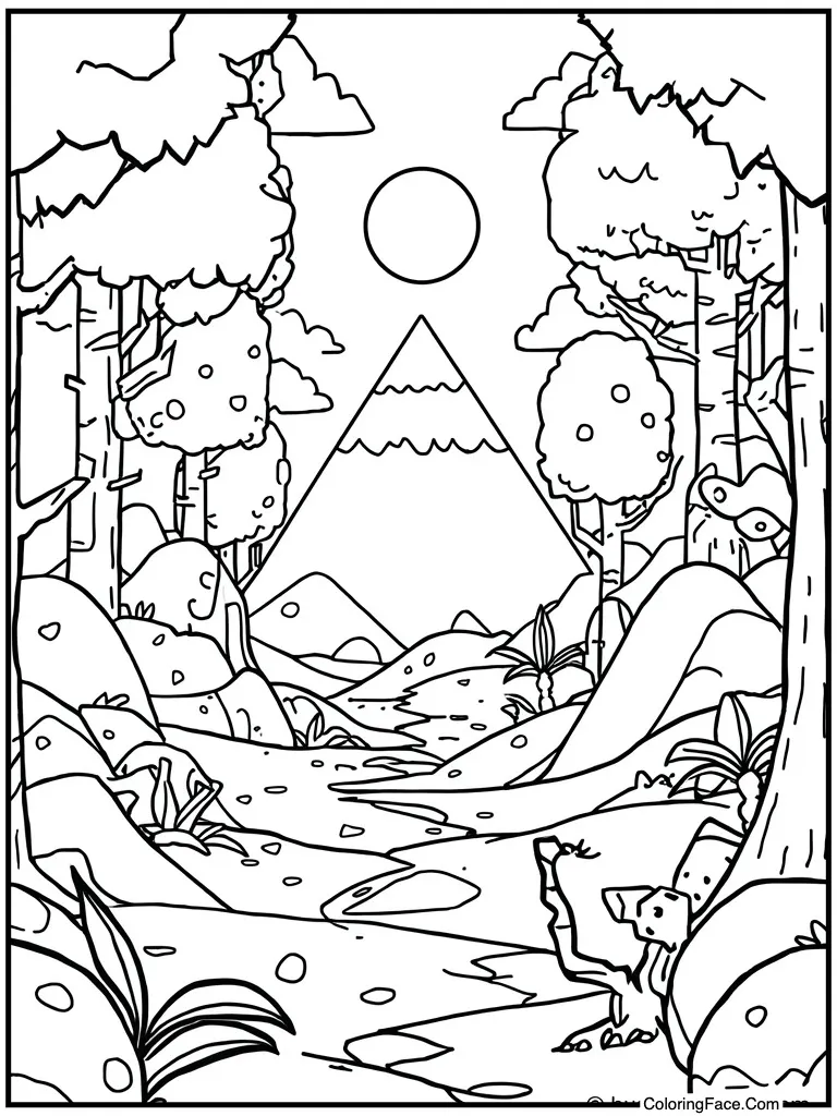 Desert land pyramid sun