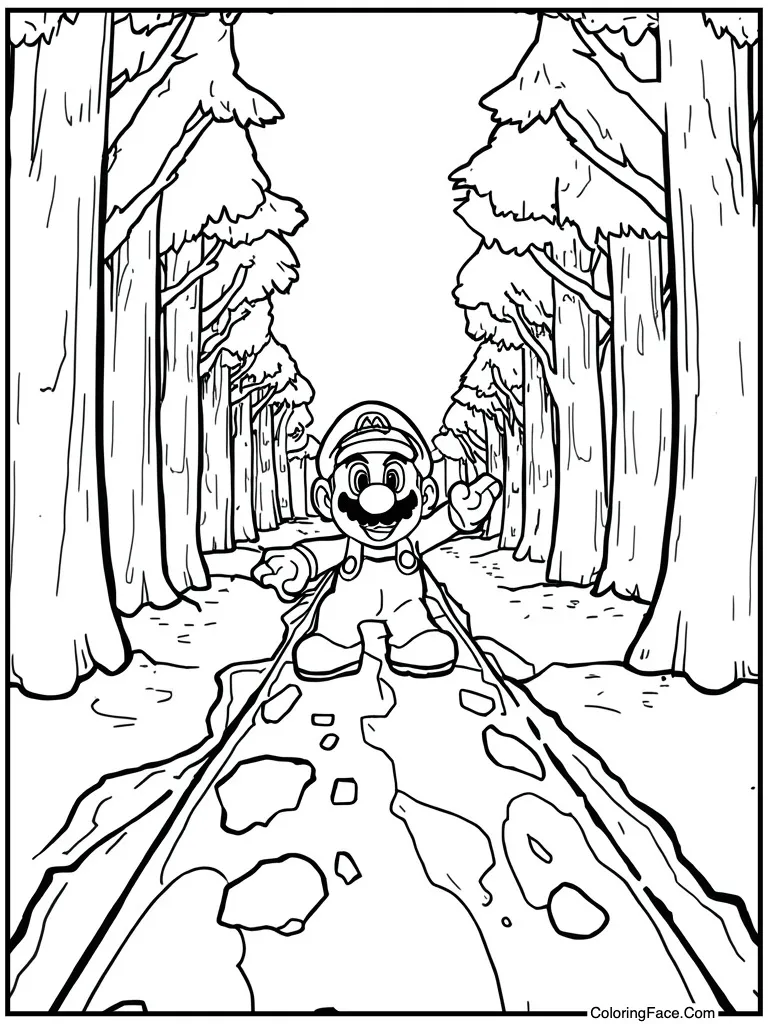 Snow land slippery ice