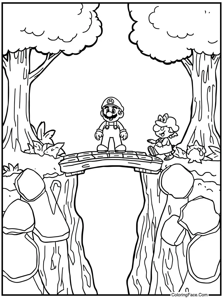 Lava pit wooden bridge