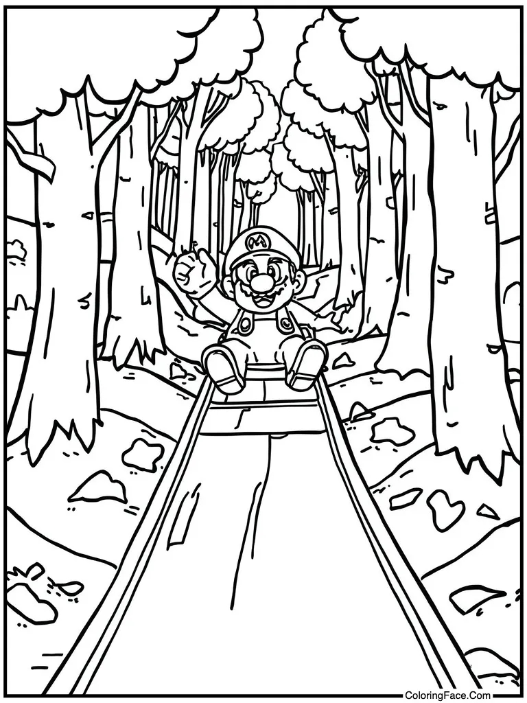 Sliding down green tube