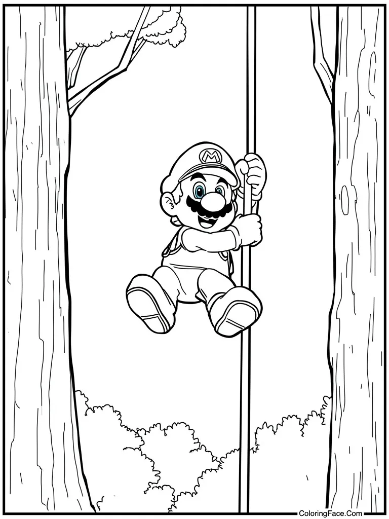 Swinging on grab pole