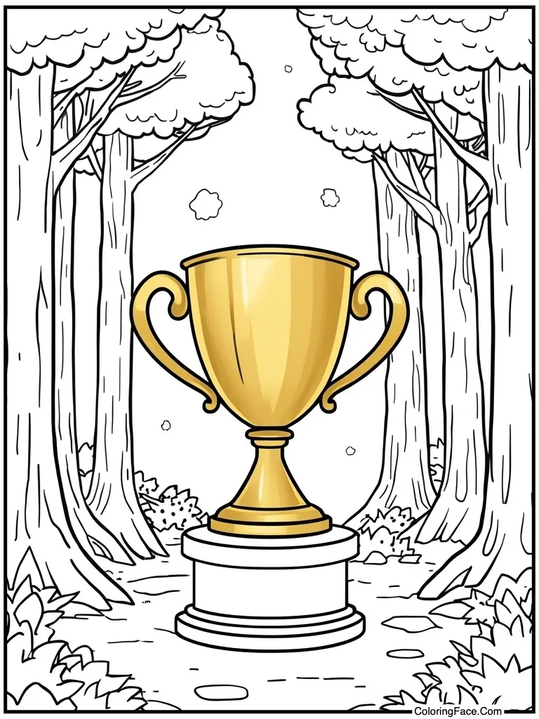 Winning trophy gold cup