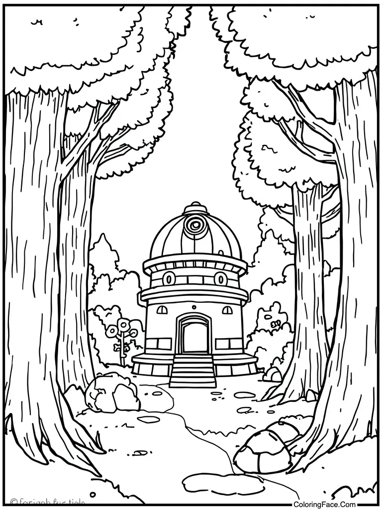 Comet observatory space station