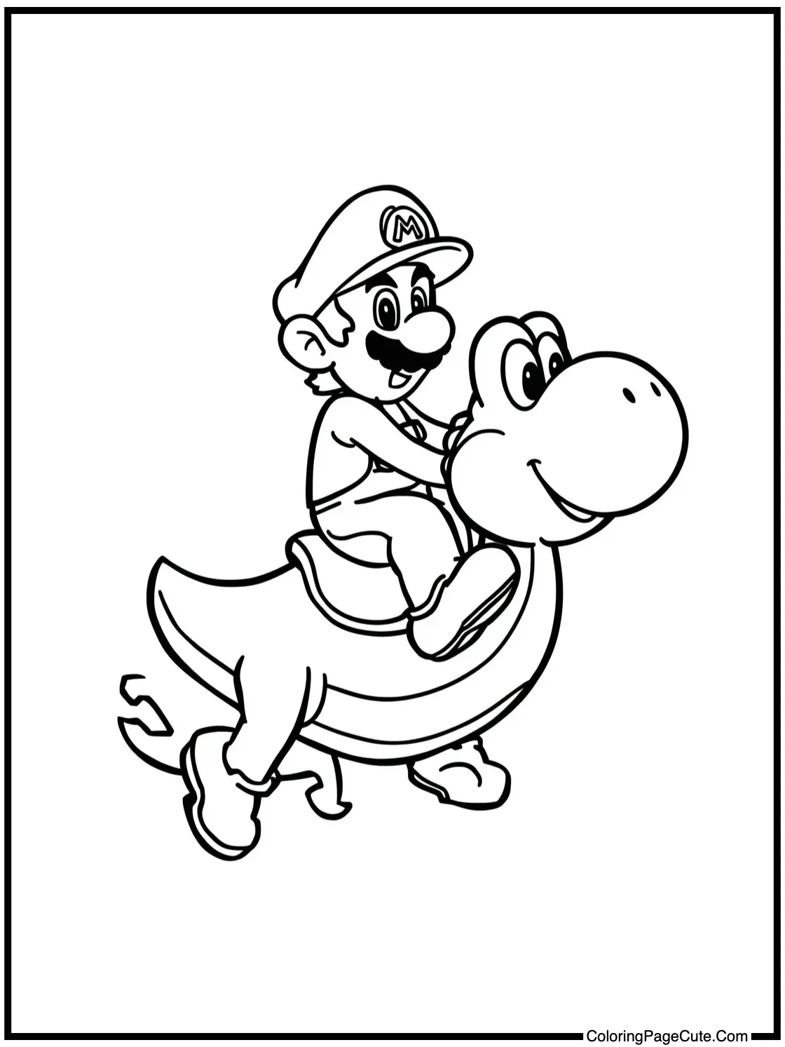Luigi riding Yoshi