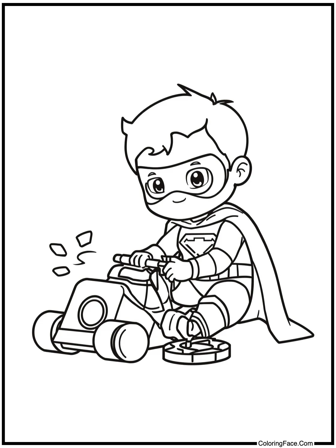 fixing a broken toy.