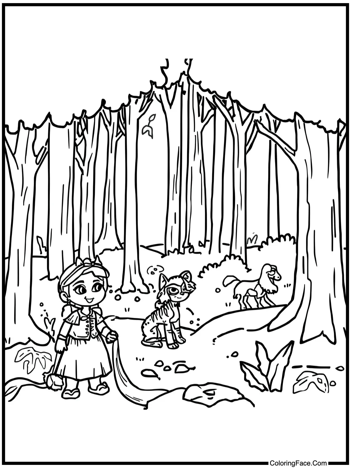 Exploring the forest.