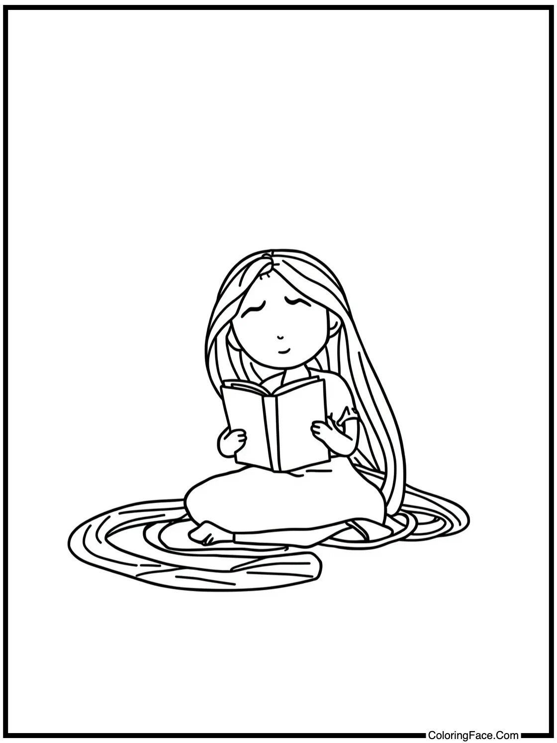 Reading an enchanted book.