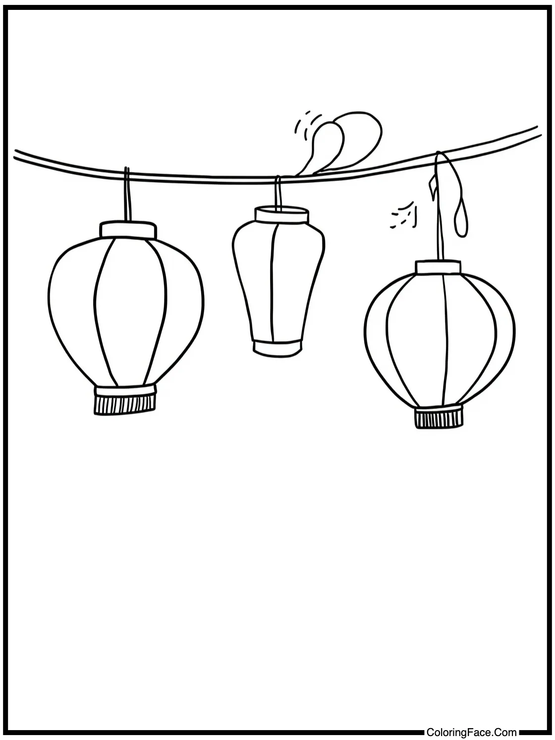 Crafting paper lanterns.