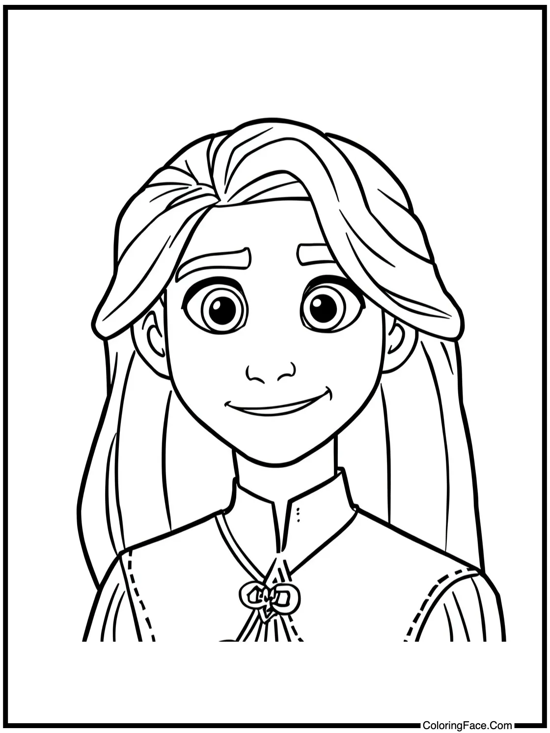 Flynn Rider smiling.