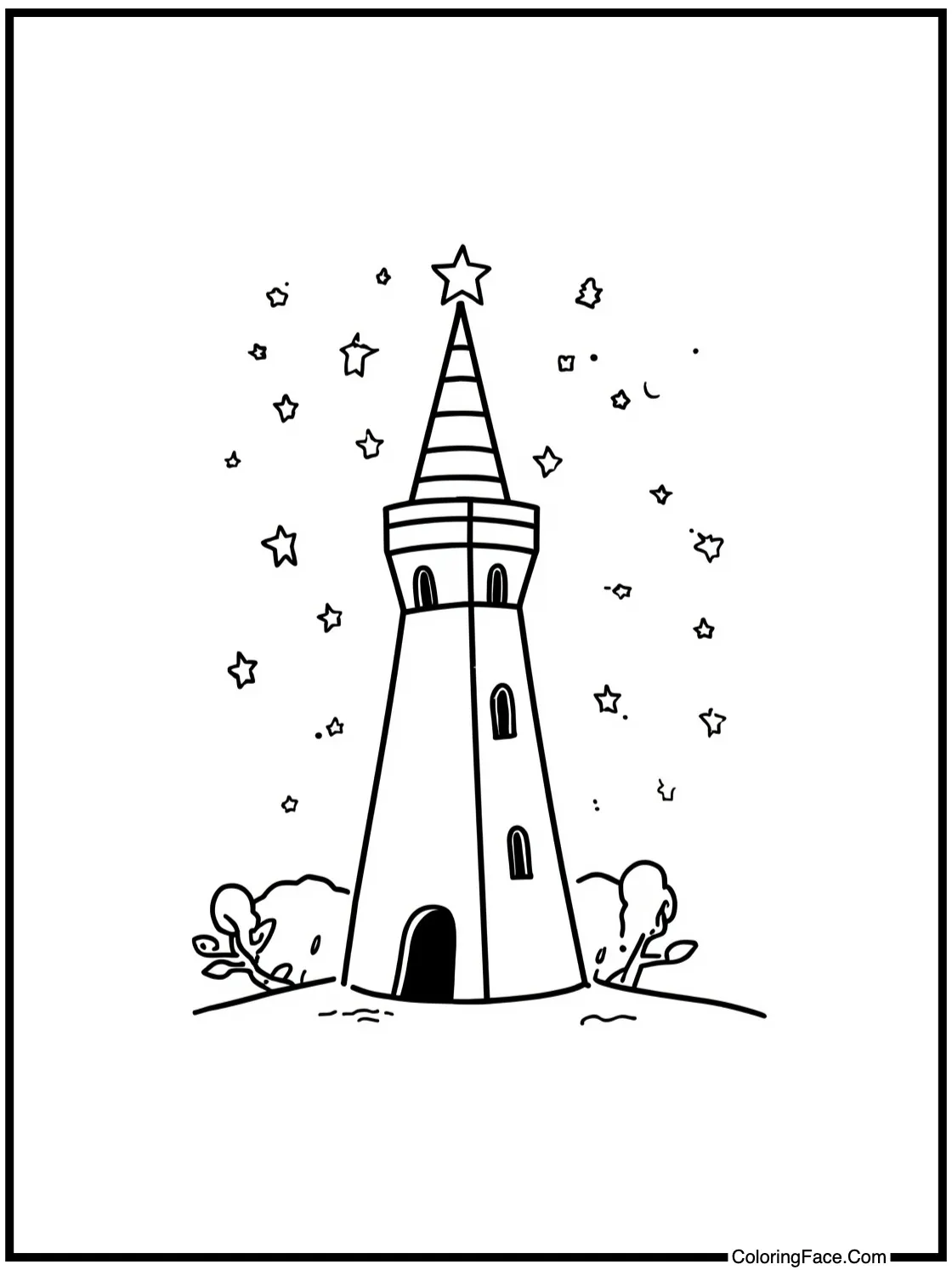 Stargazing from tower.