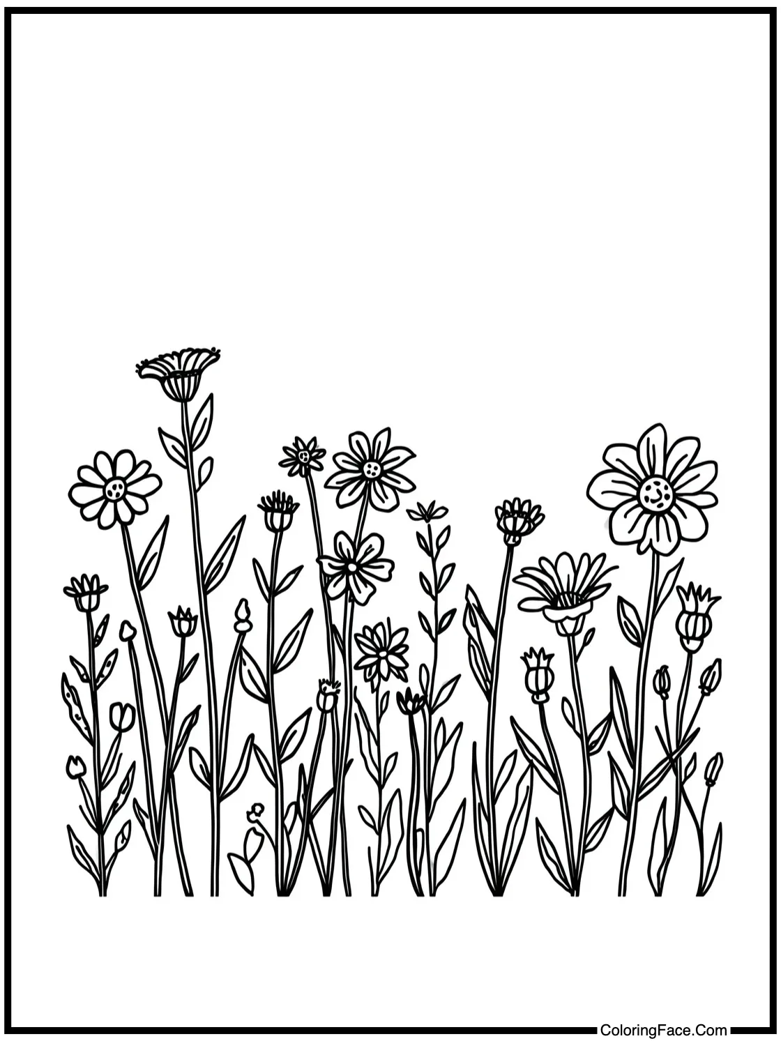 Gathering wildflowers.