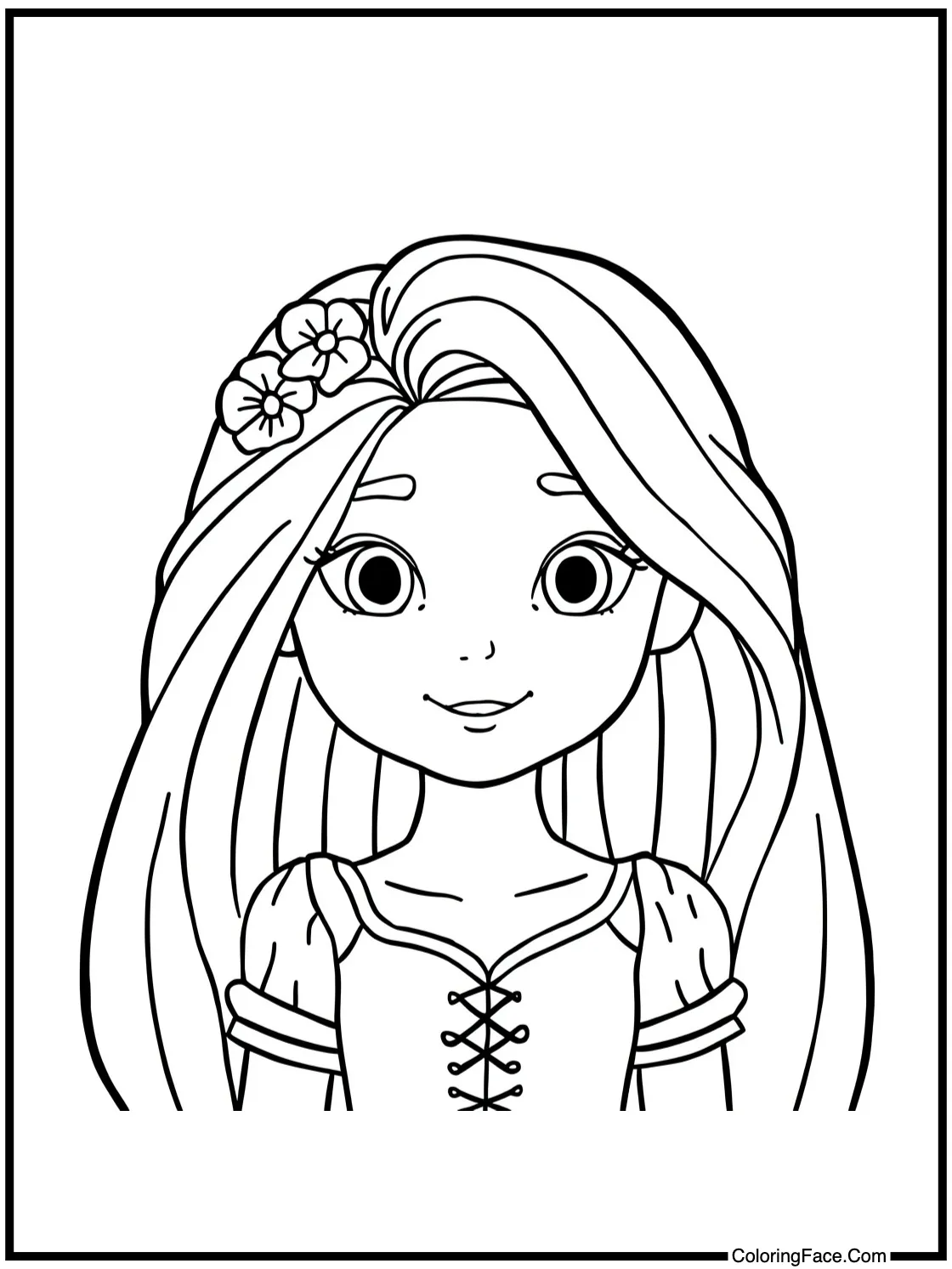 Adorning hair with blossoms.