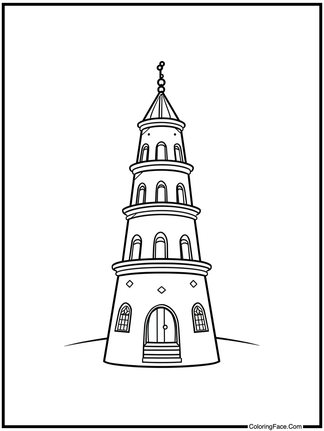 Decorating the tower.