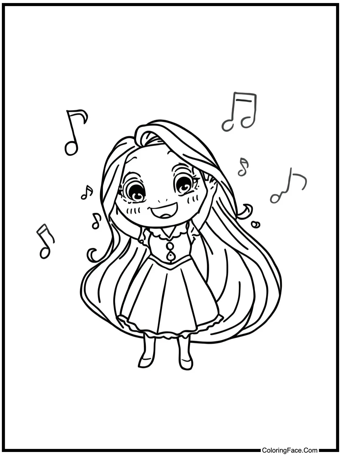 Singing a happy tune.