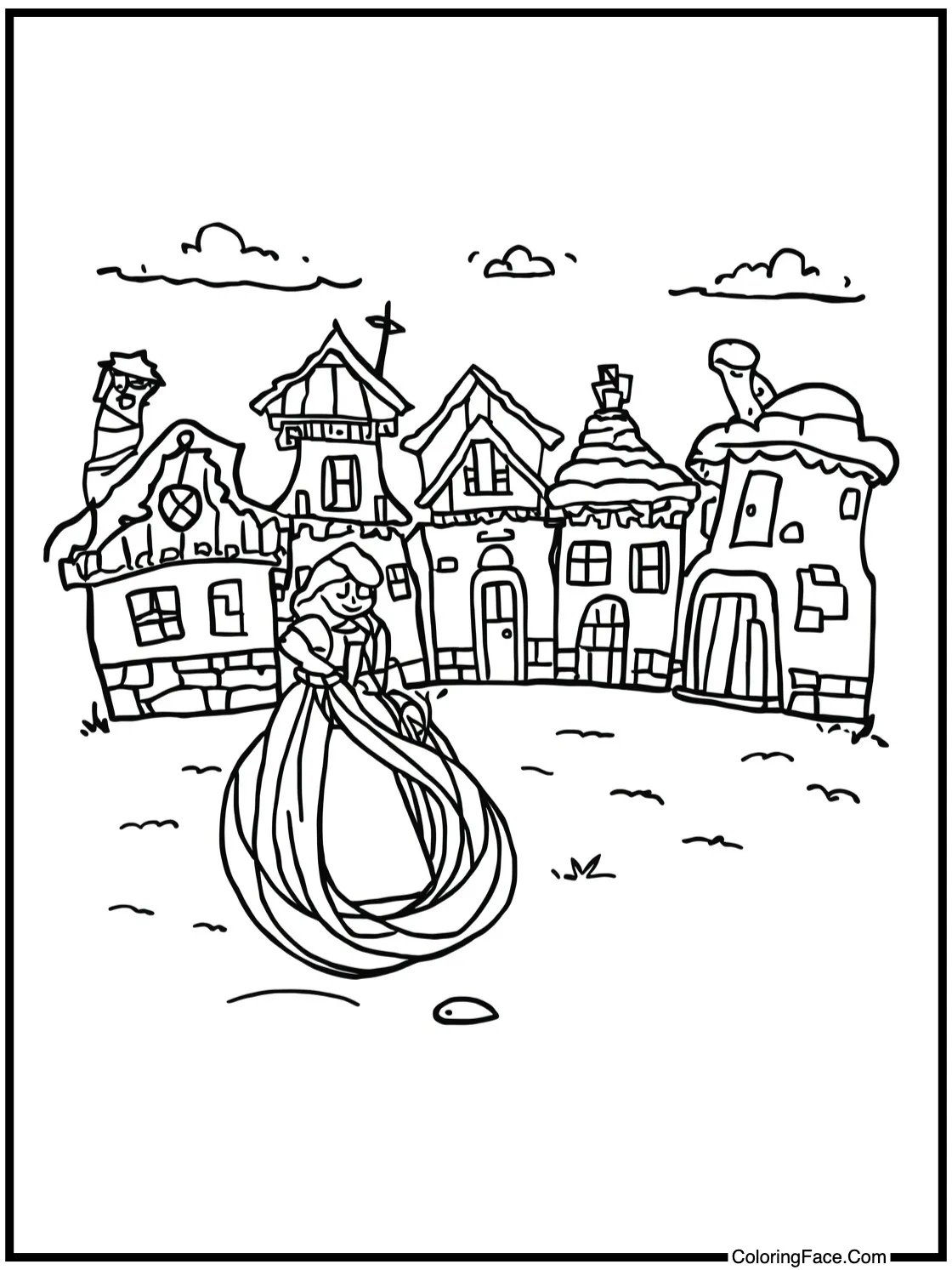 Helping villagers happily.