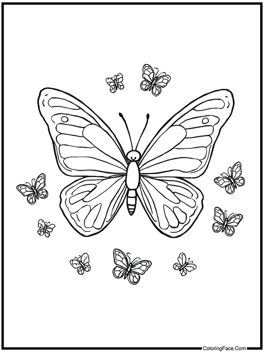 Watching butterflies flutter.