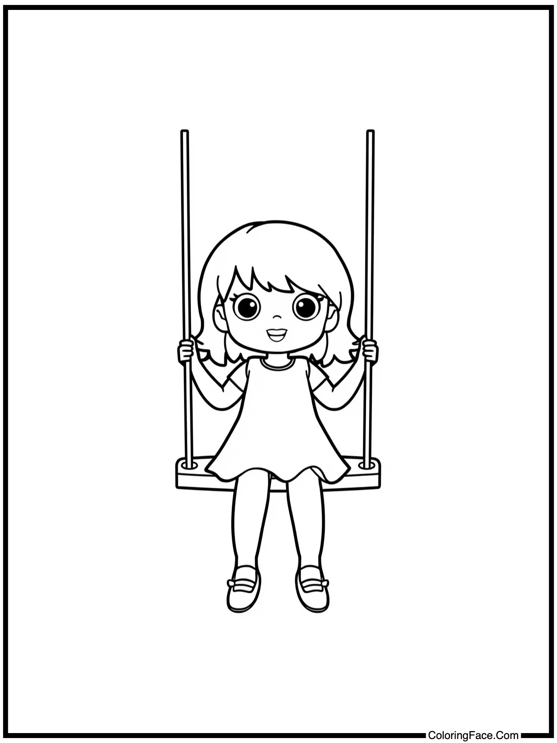 on a swing