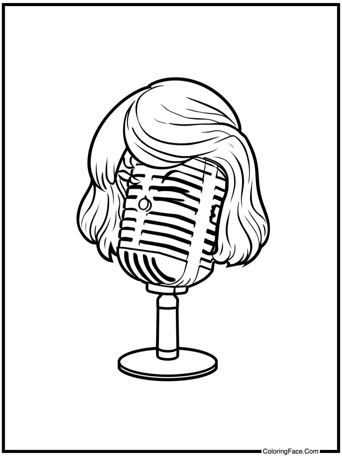 with a vintage microphone