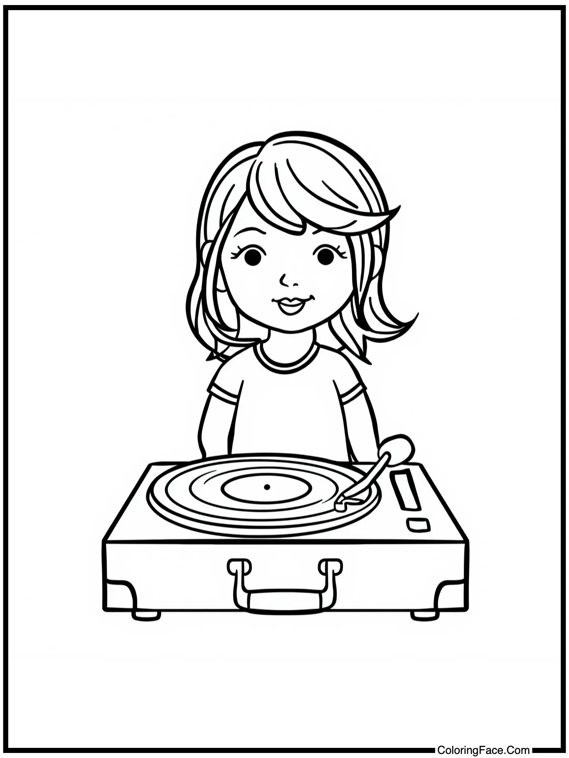 with a record player