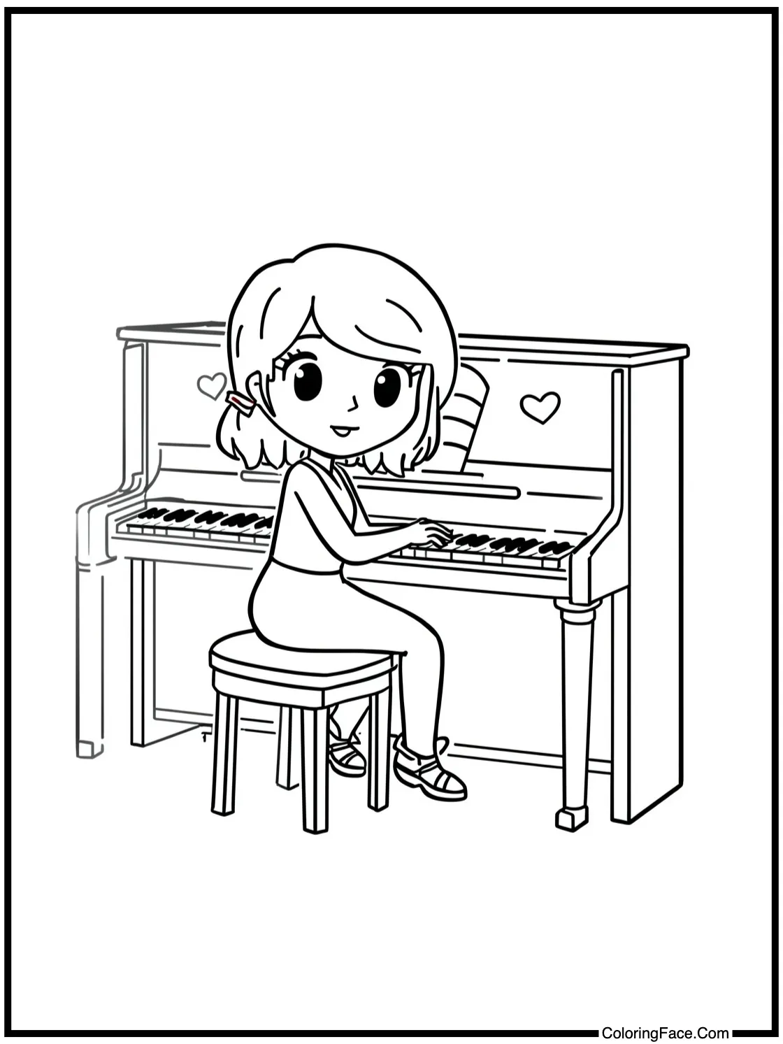 playing a piano