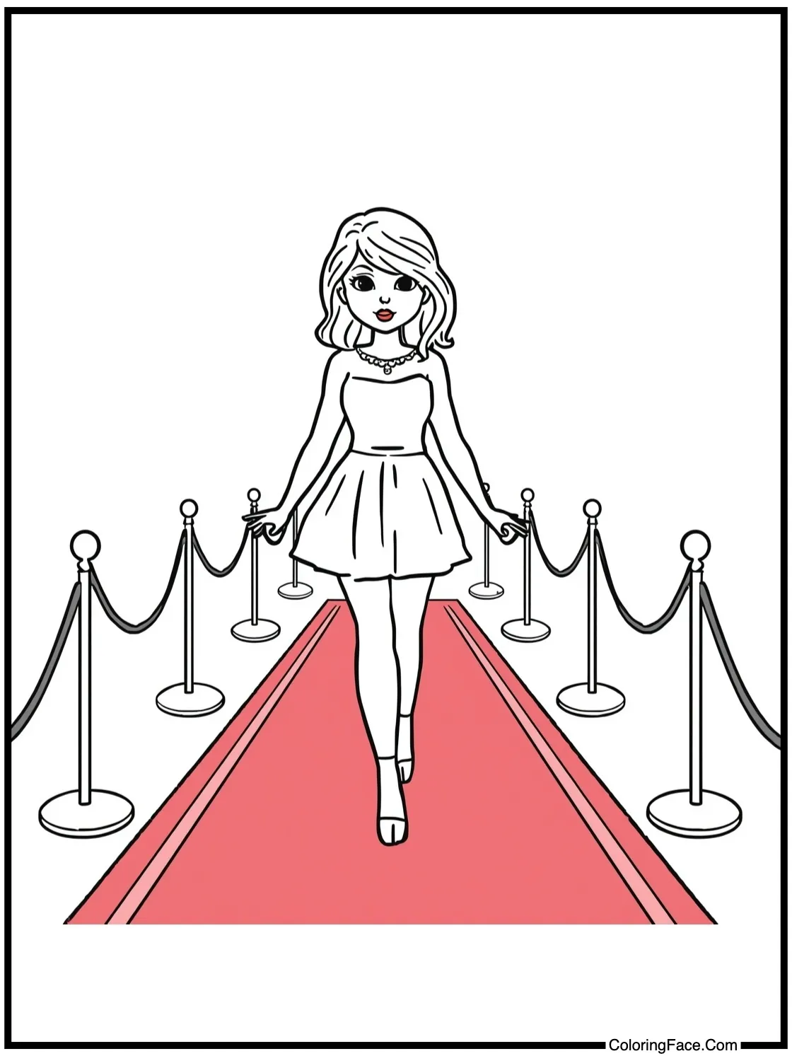 walking a red carpet