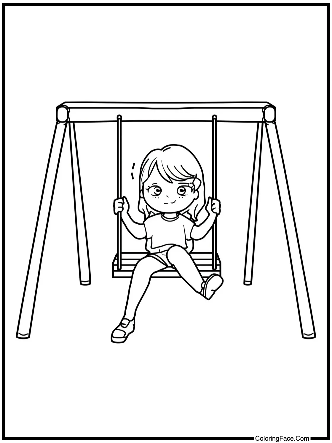 on a swing set