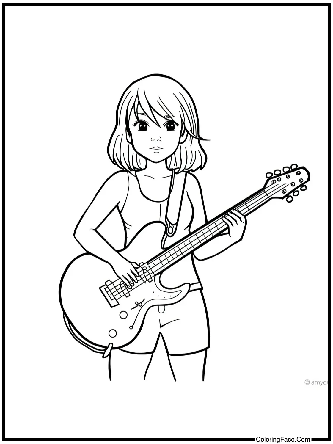 with a musical instrument