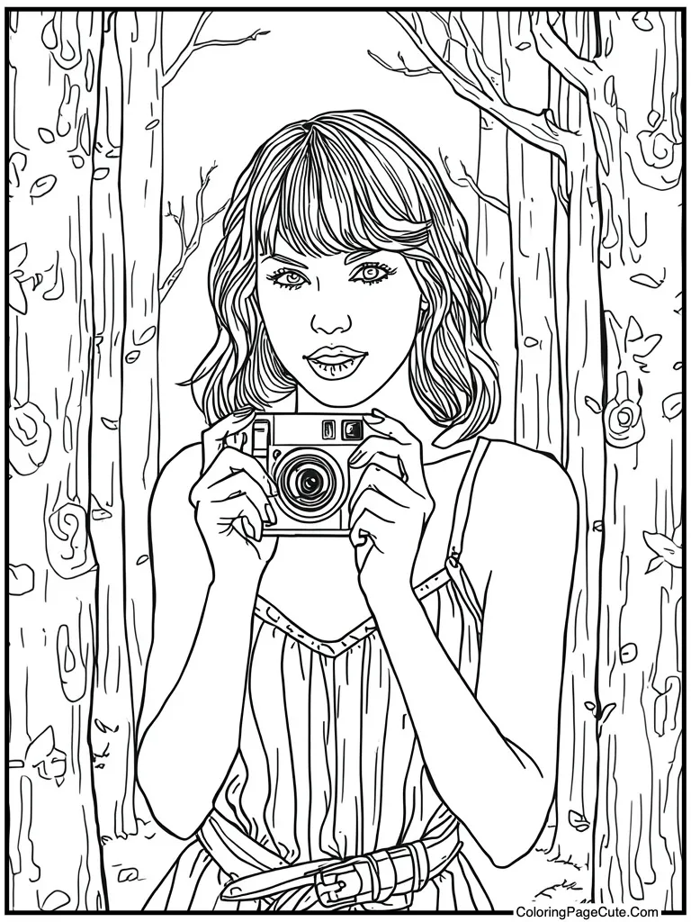 Holding vintage instant photo