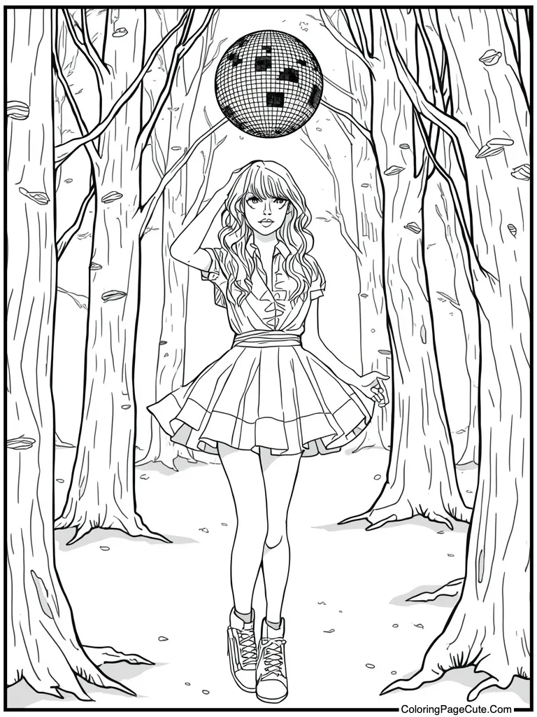 Mirrorball spinning disco light