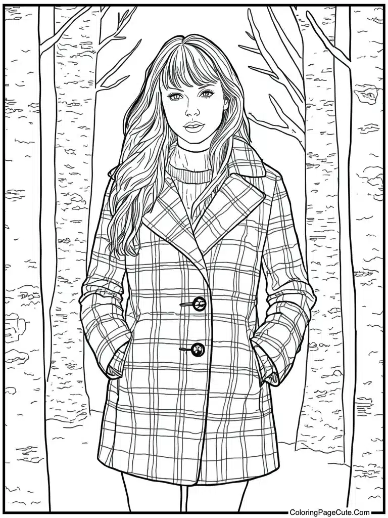 Wearing plaid winter coat