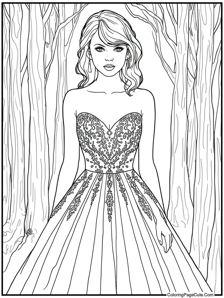 Jewels sparkling on dress