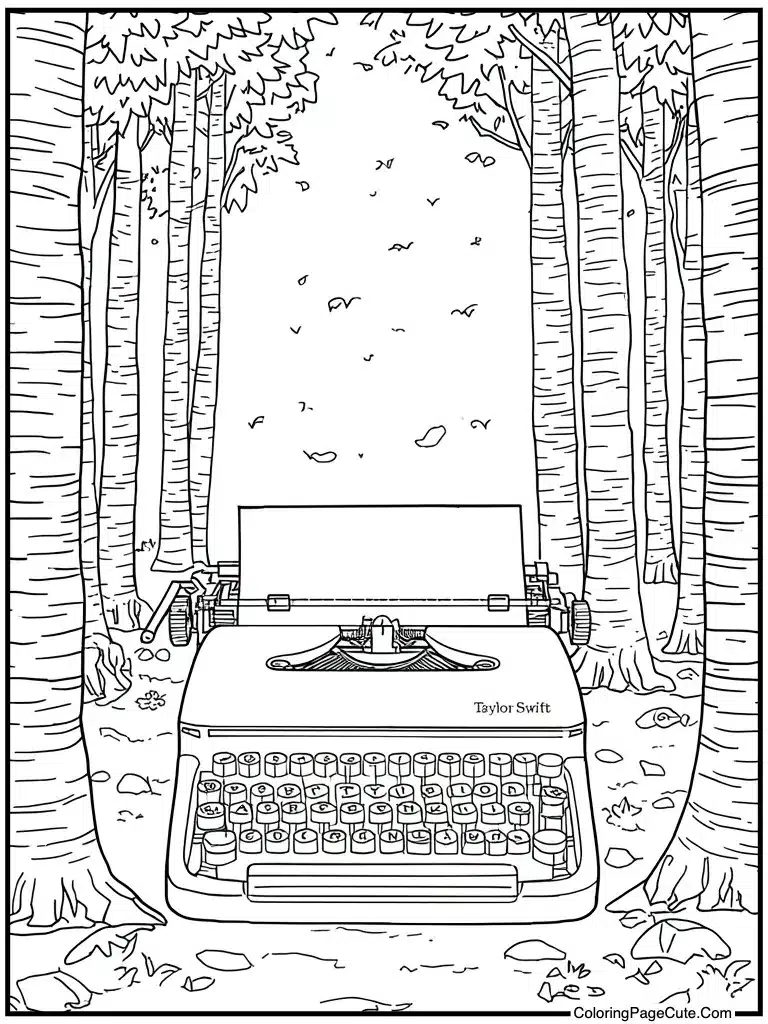 Typing on old typewriter