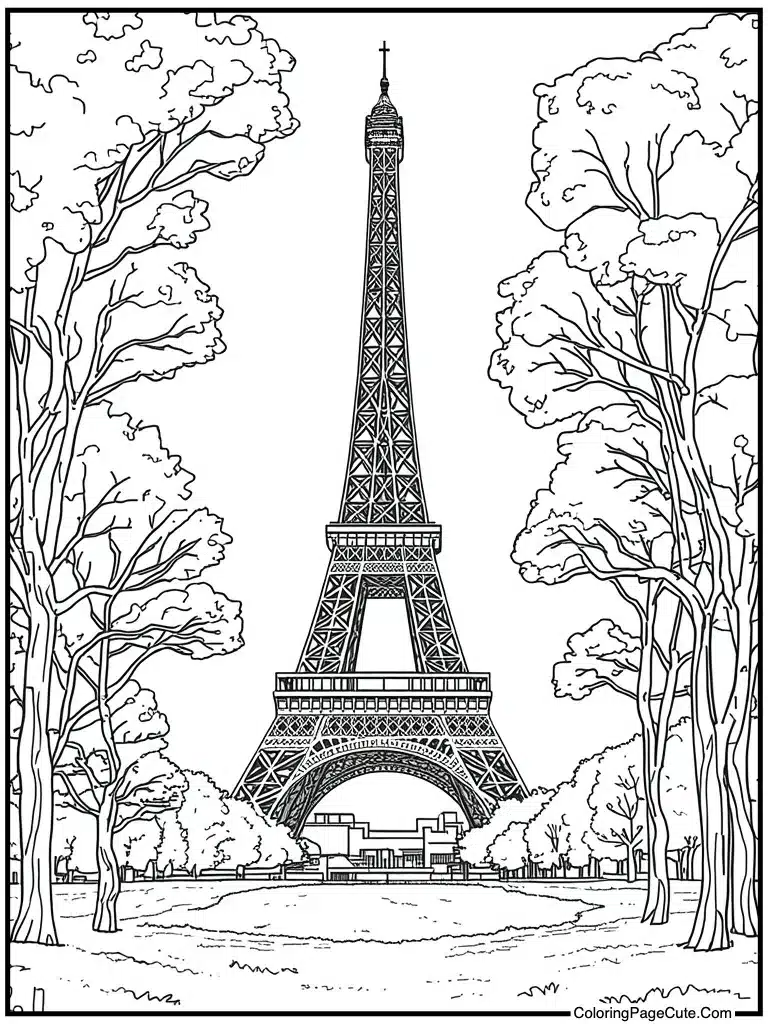 Paris tower romantic view