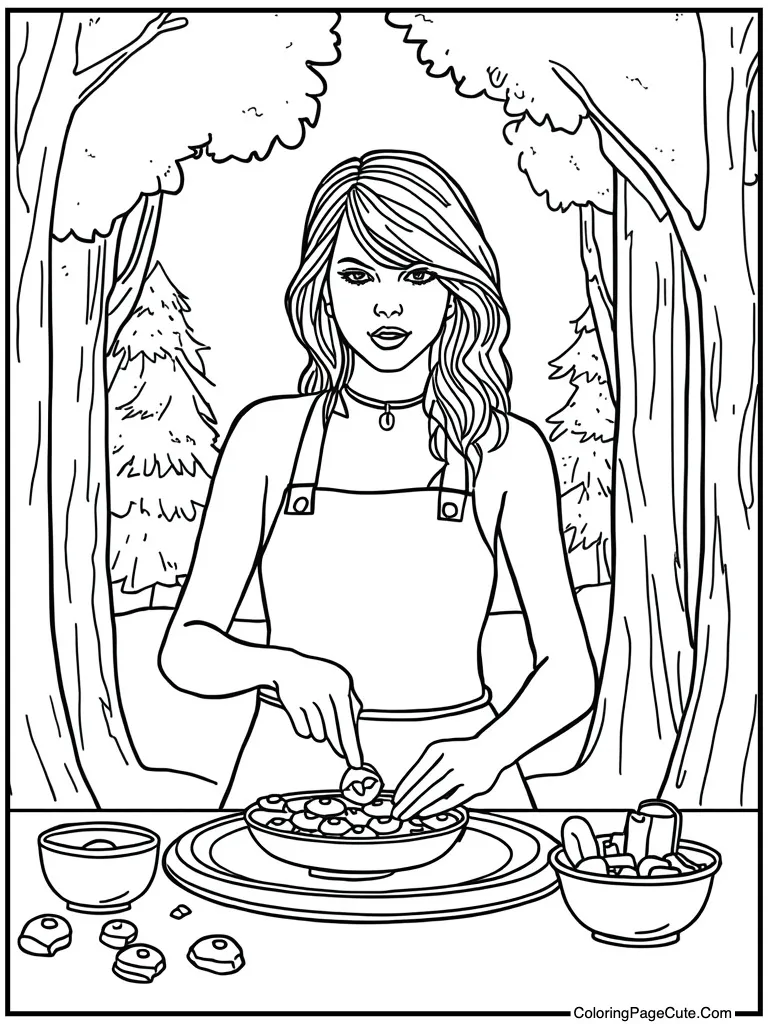 Baking cookies in kitchen