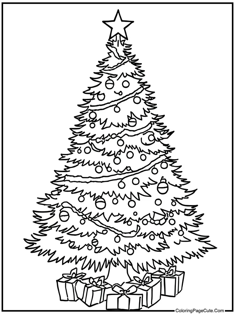 Decorating a christmas tree