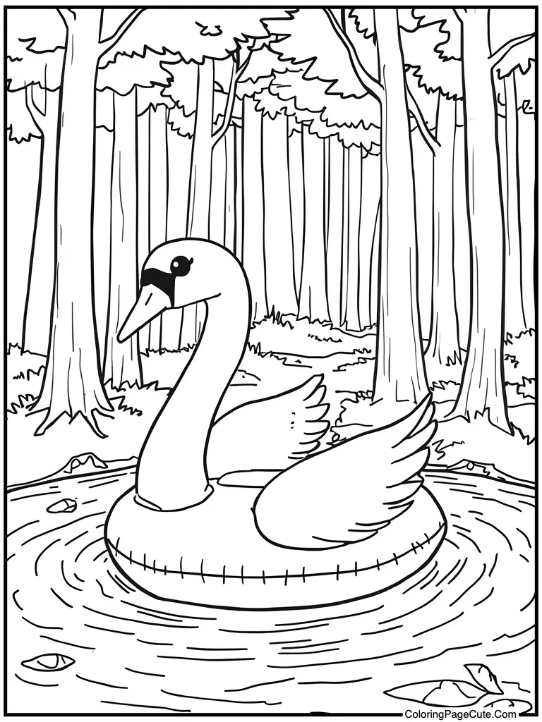 Swan pool float ride