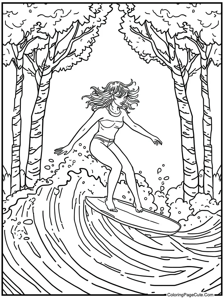 Surfing on ocean waves