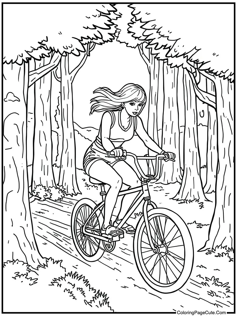 Riding a bicycle fast